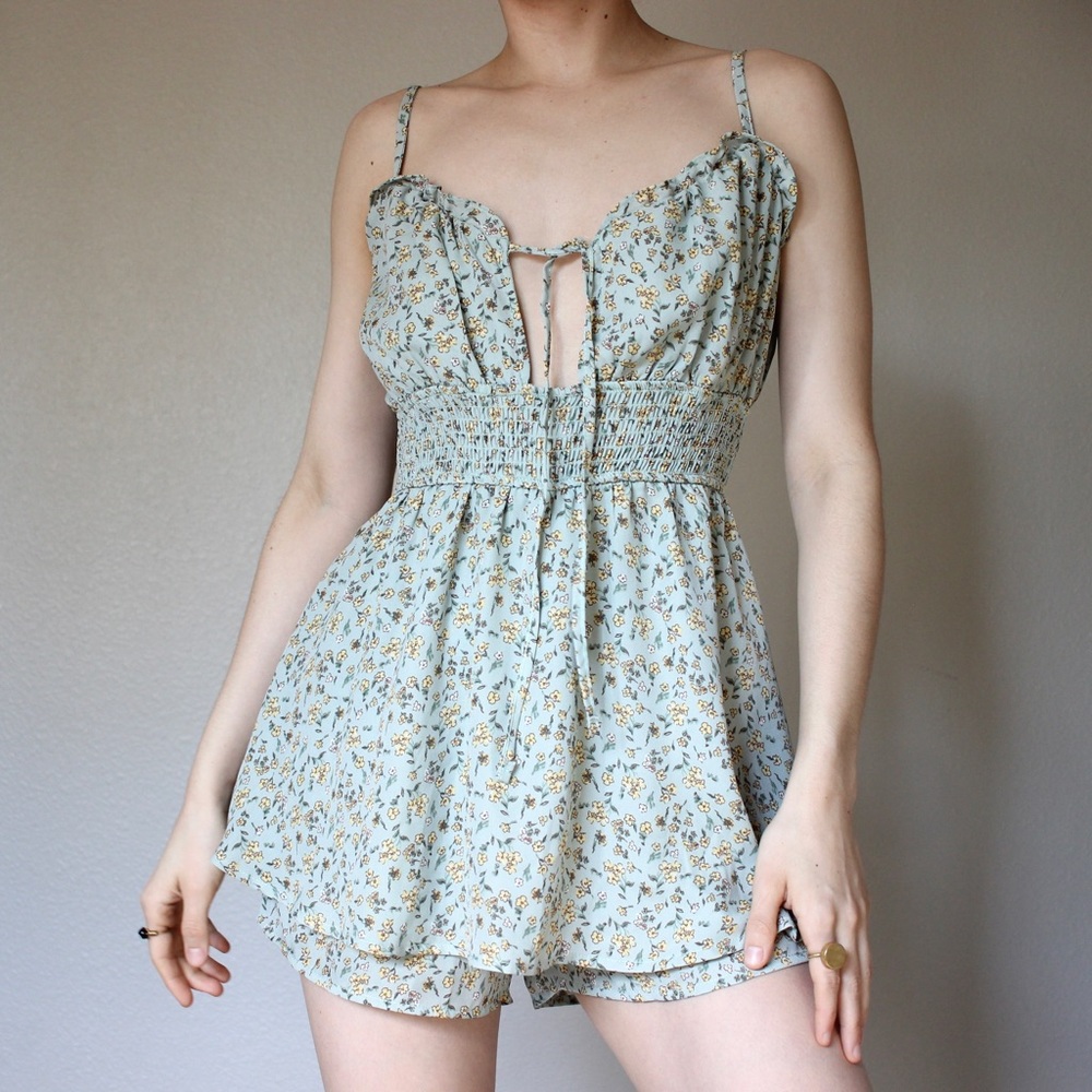 Iris Floral Romper One Piece